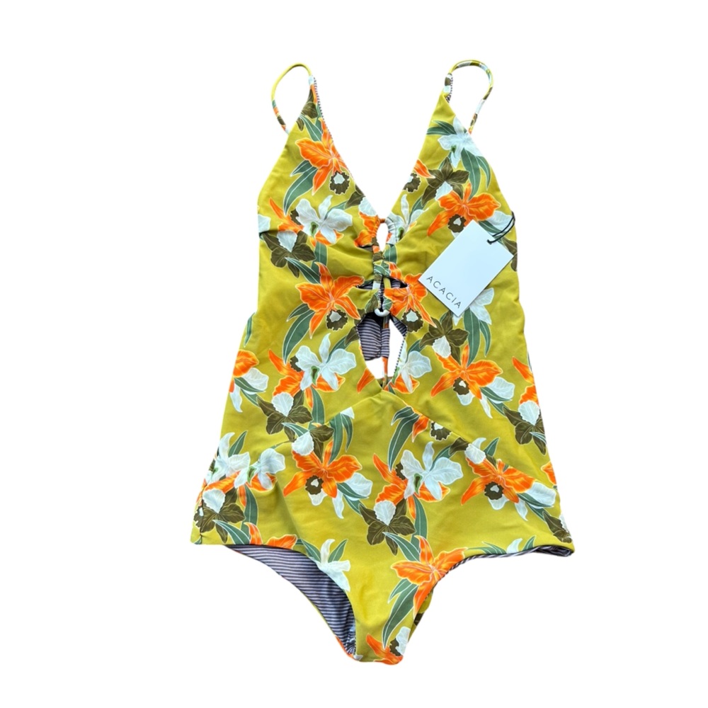 acacia swimwear X sorry in advance kokomo once piece in waimea print NWT